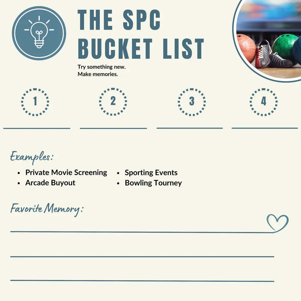 The SPC Bucket List page